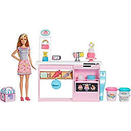 Barbie Cake Decorating Playset with Blonde Doll, Baking Island with Oven