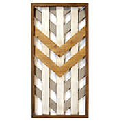 Contemporary Home Living 31.5" Framed Geometric Wood Wall Panel