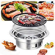 Kitcheniva Portable BBQ Grill Charcoal Stove Stainless Steel