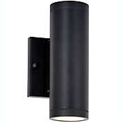 Hamilton Hills 6" Up Or Downward Black Mini Outdoor Cylinder Led Wall Light Exterior
