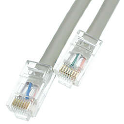 Cable Wholesale Plenum Cat5e Gray Ethernet Patch Cable, CMP, 24 AWG, Bootless, 10 foot