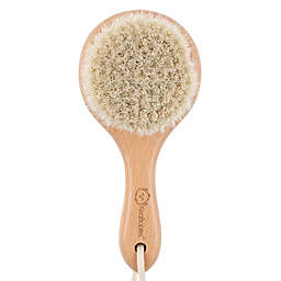 KeaBabies Baby Hair Brush, Baby Brush with Soft Goat Bristles, Cradle Cap Brush (Round, Walnut)
