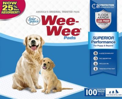 Four Paws (#100513820) Disposable Wee Wee&#63;&#63; Pads, 22.5 x 23, 100 count
