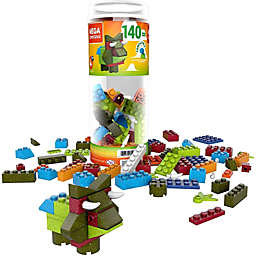 Mega Construx Wonder Builder 140 pcs Building Tube, Building Toys for Kids (70 Pieces), Earth Tones