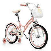Gymax 18&#39;&#39; Kids Bike Toddlers Adjustable Freestyle Bicycle w/ Training Wheels