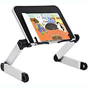 Smilegive Book Stand, Book Holder Adjustable Height & Angle Ergonomic with Page Paper Clips