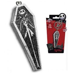 Nightmare Before Christmas Jack In Coffin Pewter Metal Keychain