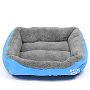Smilegive Washable Pet Dog Cat Bed Puppy Cushion House Pet Soft Warm Kennel Dog Mat Blanket (Blue-S)