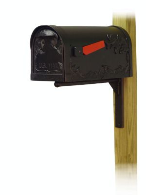 Special Lite Products Hummingbird Curbside Mailbox with Ashley Front Single Mailbox Mounting Bracket