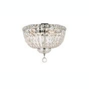 Elegant Lighting Tranquil 4 light Chrome Flush Mount Clear Royal Cut Crystal