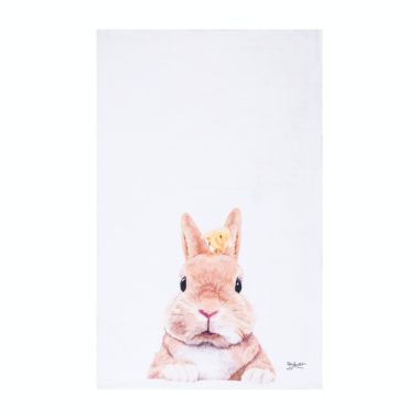 C&F Home Bunny & Duckling Printed Easter Flour Sack Kitchen Towel. View a larger version of this product image.