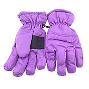 Kitcheniva 23cm Kids Winter Knit Men Women Waterproof Skiing Gloves, Deep Purple