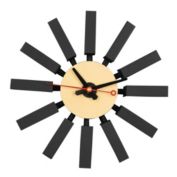 LeisureMod LeisureMod Vdara Modern Design Block Silent Non-Ticking Wall Clock CCL11BL