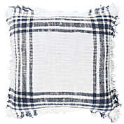 Rizzy Home 18" x 18" Pillow Cover - T17849 - White/Navy