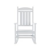 WestinTrends Poly Classic Porch Rocking Chair, White