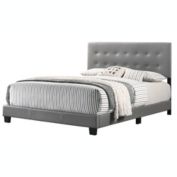 Passion Furniture Caldwell Dark Grey Full Panel Bed