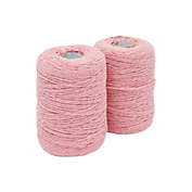 Bright Creations Pink Cotton Twine, String for Crafts, Macrame, Gifts (2mm, 218 Yards, 2 Spools)