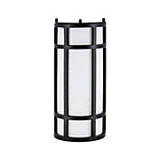 Xtricity - Outdoor Wall Light with Integrated LEDs, 12&#39;&#39; Height, From the Wilson Collection, Black