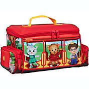 Daniel Tiger&#39;s Neighborhood- Insulated Durable Lunch Bag Tote for Kids, Reusable Heavy Duty Lunch Box w Handle and Mesh Pocket for Back to School - Trolley with Friends