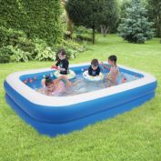 Infinity Merch 102"x70"x22" Inflatable Swimming Pool in Blue
