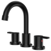 Vanity Krafters Widespread Bathroom Faucet with Drain Kit Included in Matte Black