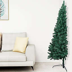Home Life Boutique Artificial Half Christmas Tree with Stand Green 82.7