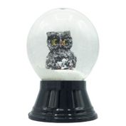 Alexander Taron 1.5" Black and Gray Perzy Owl Mini Snow Globe