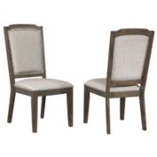 Besthom Cali Gray and Brown Side Chair (Set of 2)