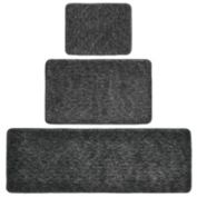 mDesign Spa Rug for Bathroom, Varied Sizes, Set of 3