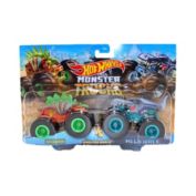 Hot Wheels Monster Trucks 1 64 Scale Demolition Doubles, Motosaurus vs Mega Wrex