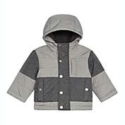 S Rothschild & Co Baby Boy&#39;s Colorblocked Melange Hooded Jacket Gray Size 6MOS