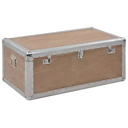 vidaXL Storage Box Solid Fir Wood 35.8