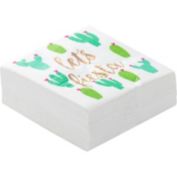 Blue Panda Let's Fiesta Paper Napkins for Cinco De Mayo Party (5.5 x 5.5 In, 50 Pack)
