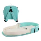 Kitcheniva Portable Bassinet Crib Backpack Basket Travel/Sleep, Green
