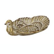 Cheungs Home Decorative Golden Peacock Cast Iron Bowl