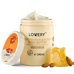 Lovery Almond Milk and Honey Whipped Body Butter - 2 Pack - 23 Ounces