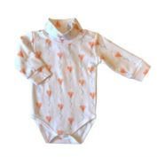 White Heart Balloon Turtleneck Onesie
