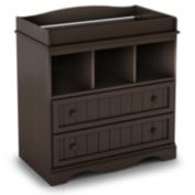 Slickblue Espresso Wood Baby Diaper Changing Table with 2 Drawers