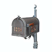 Special Lite Products SCB-1015-DX-VG Berkshire Curbside Mailbox with Front and Side Numbers - Verde green