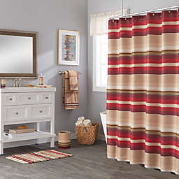 Saturday Knight Ltd Madison Stripe Colorful Woven Basketweave Bath Shower Curtain - 72