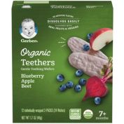 Gerber Organic Teethers Gentle Teething Wafers, Blueberry Apple Beet, 1.7 OZ