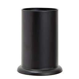 Okuna Outpost Metal Kitchen Utensil Holder, Matte Black Straw Container for Counter (5 x 6.5 In)