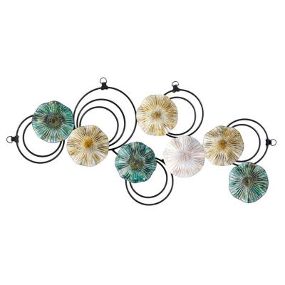 Nearly Natural 2.5' x 1.5' Scallop Design Metal Wall Art Decor