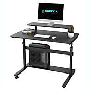 Eureka Ergonomic 41 Inches Shelves Adjustable Stand Up Workstation, Black