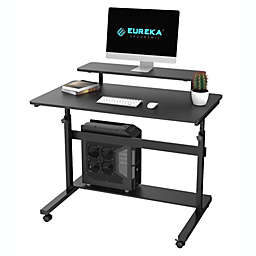 Eureka Ergonomic 41 Inches Shelves Adjustable Stand Up Workstation, Black