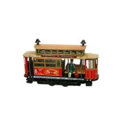 Alexander Taron 7" Vibrant Unique Collectible Tin Toy Red Tram Car Figure