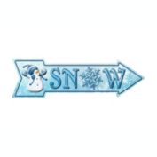 Smart Blonde Snow Novelty Metal Arrow Sign A-183