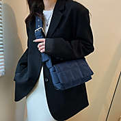 Kitcheniva Women Nylon Cotton Padded Handbag, Dark Blue