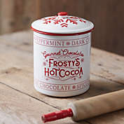 Slickblue Frosty&#39;s Hot Cocoa Enameled Christmas Container