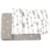 Bublo Baby Muslin Swaddle Blanket Wrap Soft Silky Swaddling Blankets Receiving Blanket for Girls, 47x47 Inches, 100% Cotton, Grey